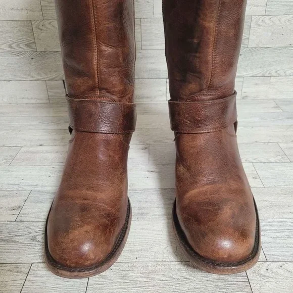 Women’s Old Gringo Palau Western Brown Leather Harness Campus Boots Size 8.5 B - Picture 3 of 12
